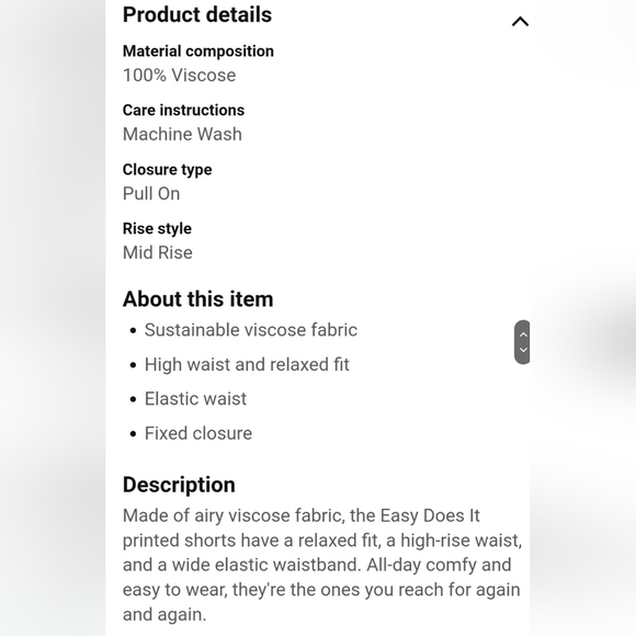 Roxy Easy Does It High Rise Pull On Shorts - Picture 9 of 9